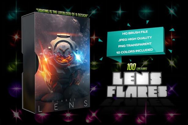 100 Lens Flares Lighting Effects Free Preview