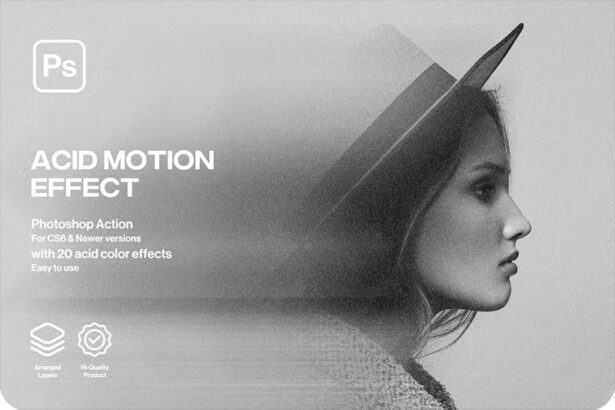 Acid Movement Effect Photoshop Action Free Download Preview