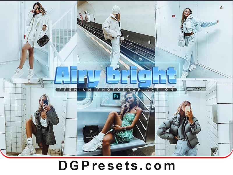 Airy Bright Photoshop Action Free Presets Preview