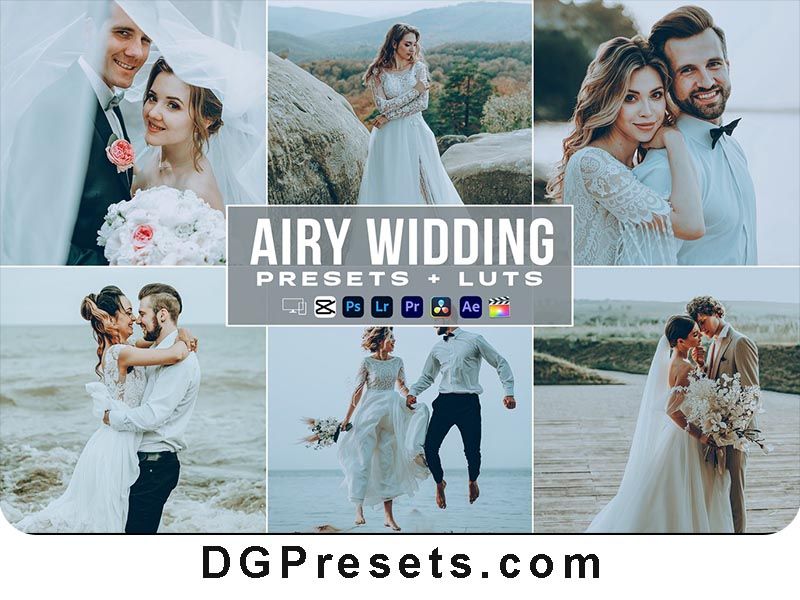 Airy Wedding Presets and LUTs for Videos and Photos Free Download Preview