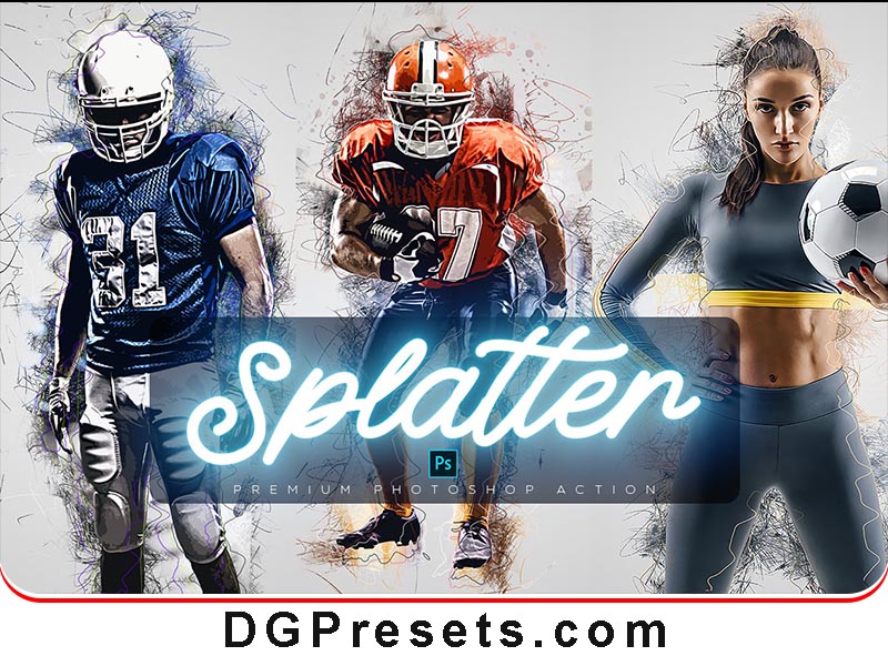 Art Splatter Photoshop Action Free Presets Preview