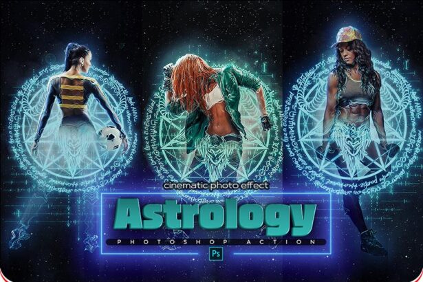 Astrology Space Photoshop Action Free Preset Preview