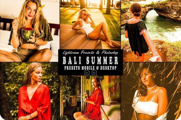 Bali Summer Photoshop Action and Lightroom Presets Free Download Preview