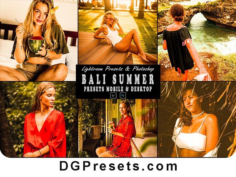 Bali Summer Photoshop Action and Lightroom Presets Free Download Preview