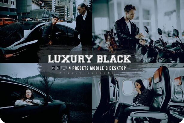 Black Luxury Lightroom Presets for Mobile & Desktop Free Preview