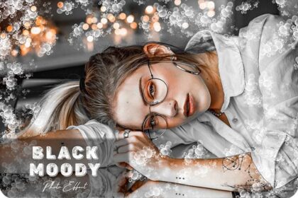 Black Moody Photoshop Action Free Presets Download Preview