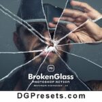 Broken Glass Photoshop Action Free Download Preview