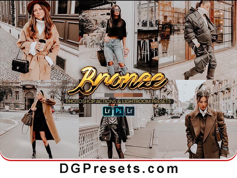 Bronze Photoshops Actions & Lightroom Presets Free Preview