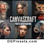 CanvasCraft Painting Free Photoshop Action Preview