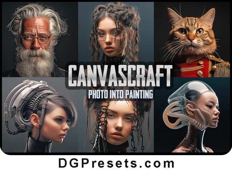 CanvasCraft Painting Free Photoshop Action Preview