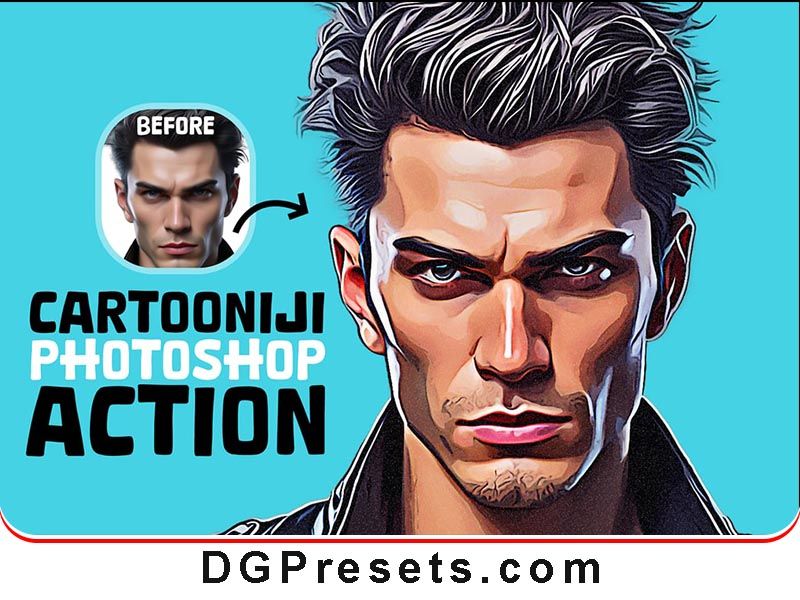 Cartoonlji Photoshop Action Free Preset Preview