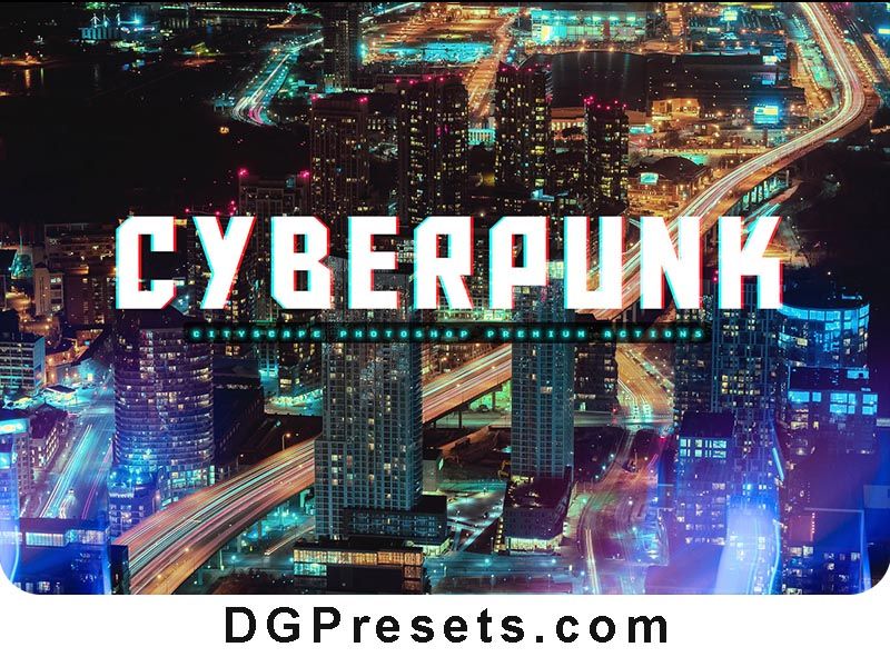 City Scape Cyberpunk Photoshops Actions Free Presets Preview