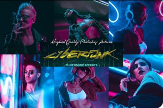 Cyberpunk PRO Photoshop Actions Free Presets Preview