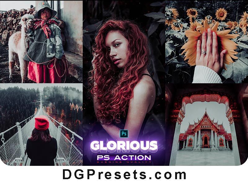 Glorious Photoshop Action Free Preset Preview