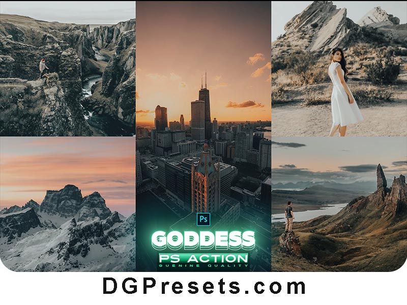 Goddess Photoshop Action Free Presets Preview