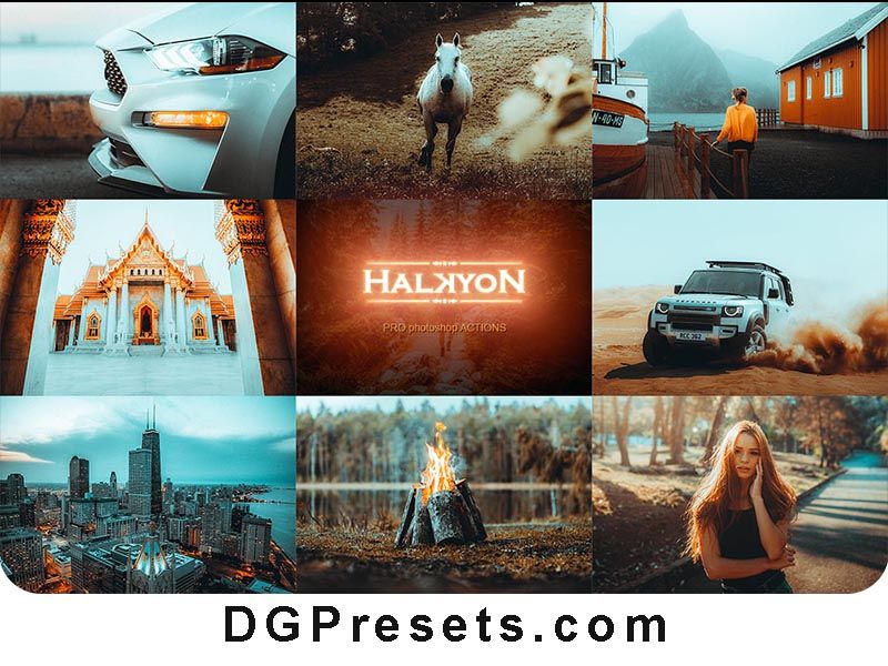 Halkyon Premium Photoshop Actions Free Presets Preview