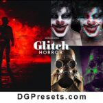 Horror Glitch Photoshop Action Free Presets Preview