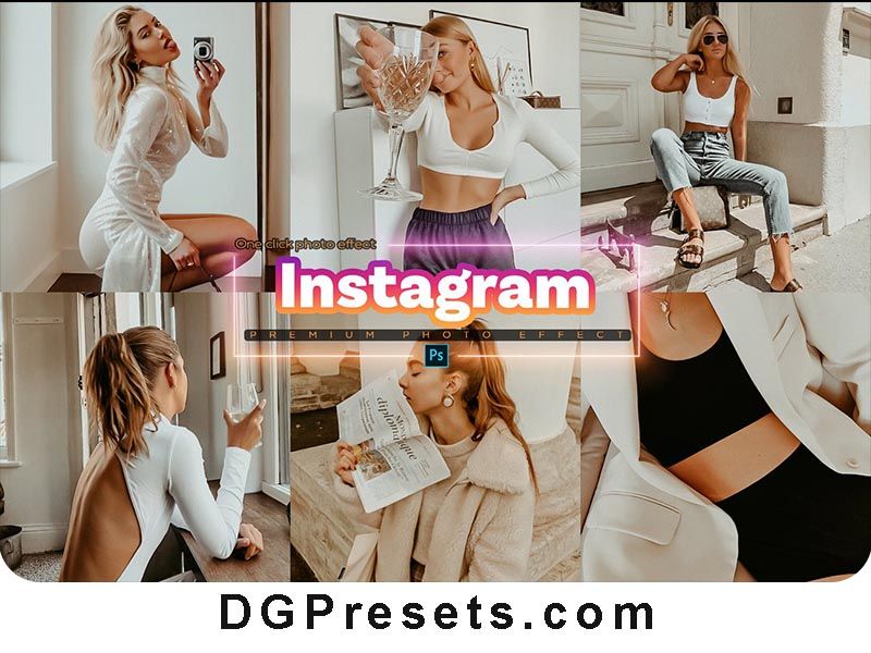 Instagram Photoshop Action Free Presets Preview