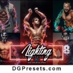 Lightning Power Photoshop Action Free Presets Preview