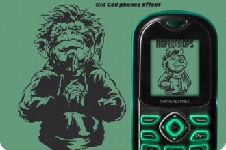 Old Cell Phone Photoshop Effect Action Free Presets Preview