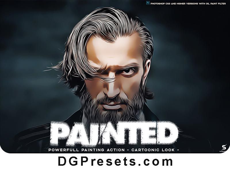 Painted PRO Painting Photoshop Action Free Presets Preview