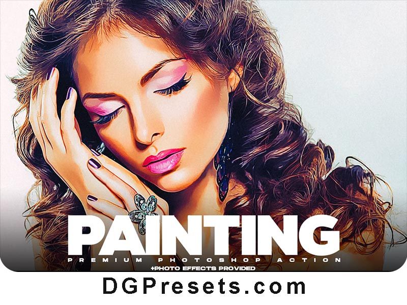 Painting Photoshop Action + Photo Effects Free Download Preview