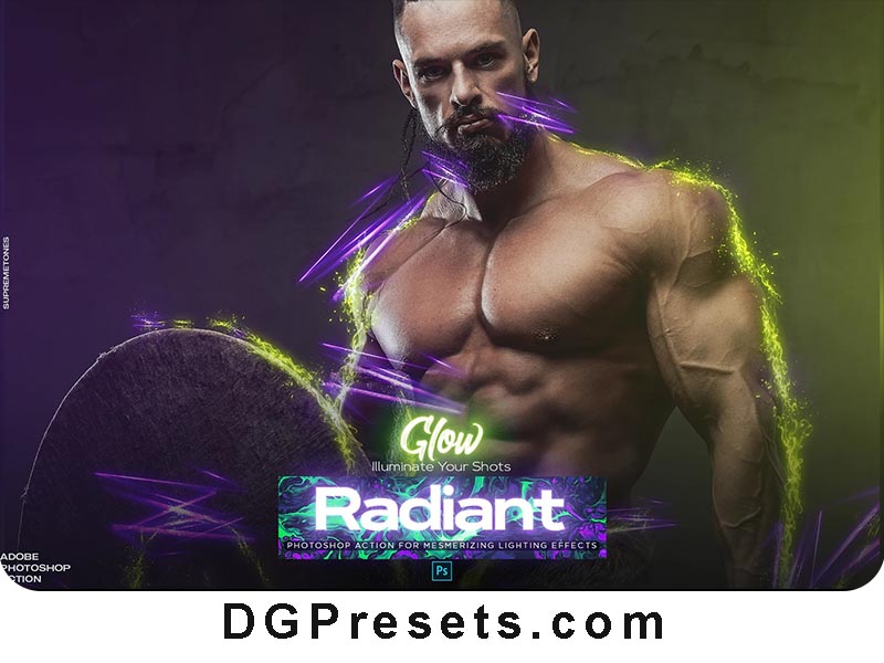 Radiant Glow Effect Free Photoshop Action Preview