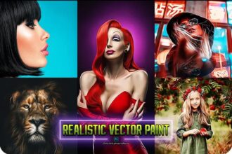 Realistic Vector Painting RVP Photoshop Action Free Preview