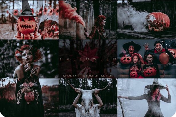 Scary Halloween Photoshop Action Free Presets Preview