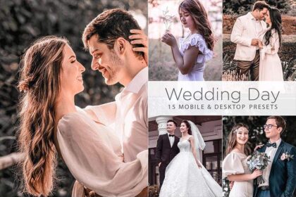 15 Wedding Day Lightroom Presets Free Download Preview