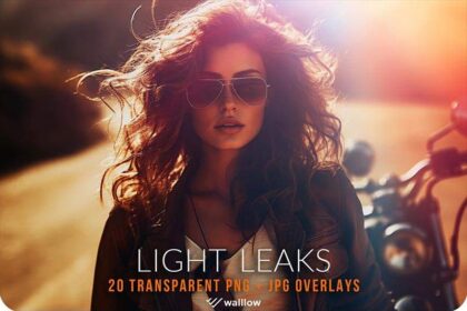 20 Vintage Light Leaks Transparent PNG Overlays Free Download Preview