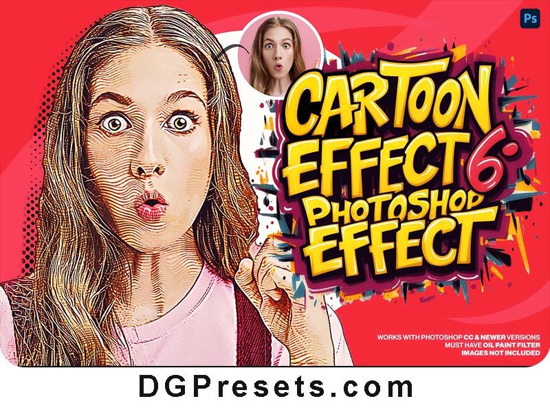 Cartoon Effect 6 Photoshop Action Free Download Preview