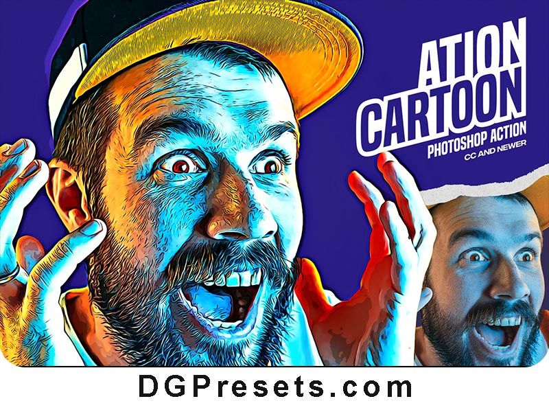 Cartoonation Photoshop Action Free Download Preview