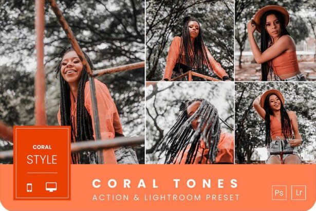 Coral Tones Action and Lightroom Preset Free Download Preview