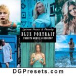 Free Blue Portrait Photoshop Action and Lightroom Presets Preview