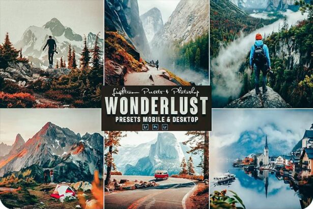 Free Wanderlust Photoshop Action and Lightroom Presets Preview