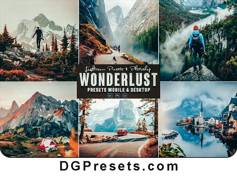 Free Wanderlust Photoshop Action and Lightroom Presets Preview