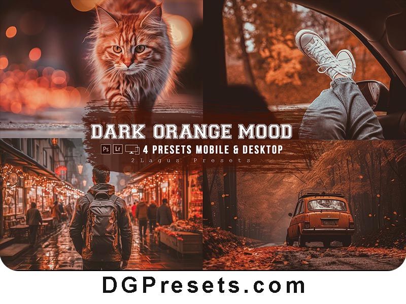 Orange Dark Mood Lightroom Presets Mobile and Desktop Free Download Preview